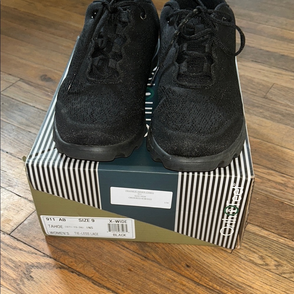Black Athletic Shoes with Suede Finish